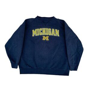 VINTAGE 1998 Michigan Sweater Navy Blu XL